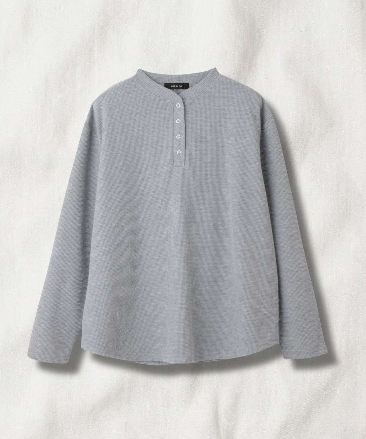 milli de l'air ワッフルヘンリーネックプルオーバー レディース メール便 対応商品