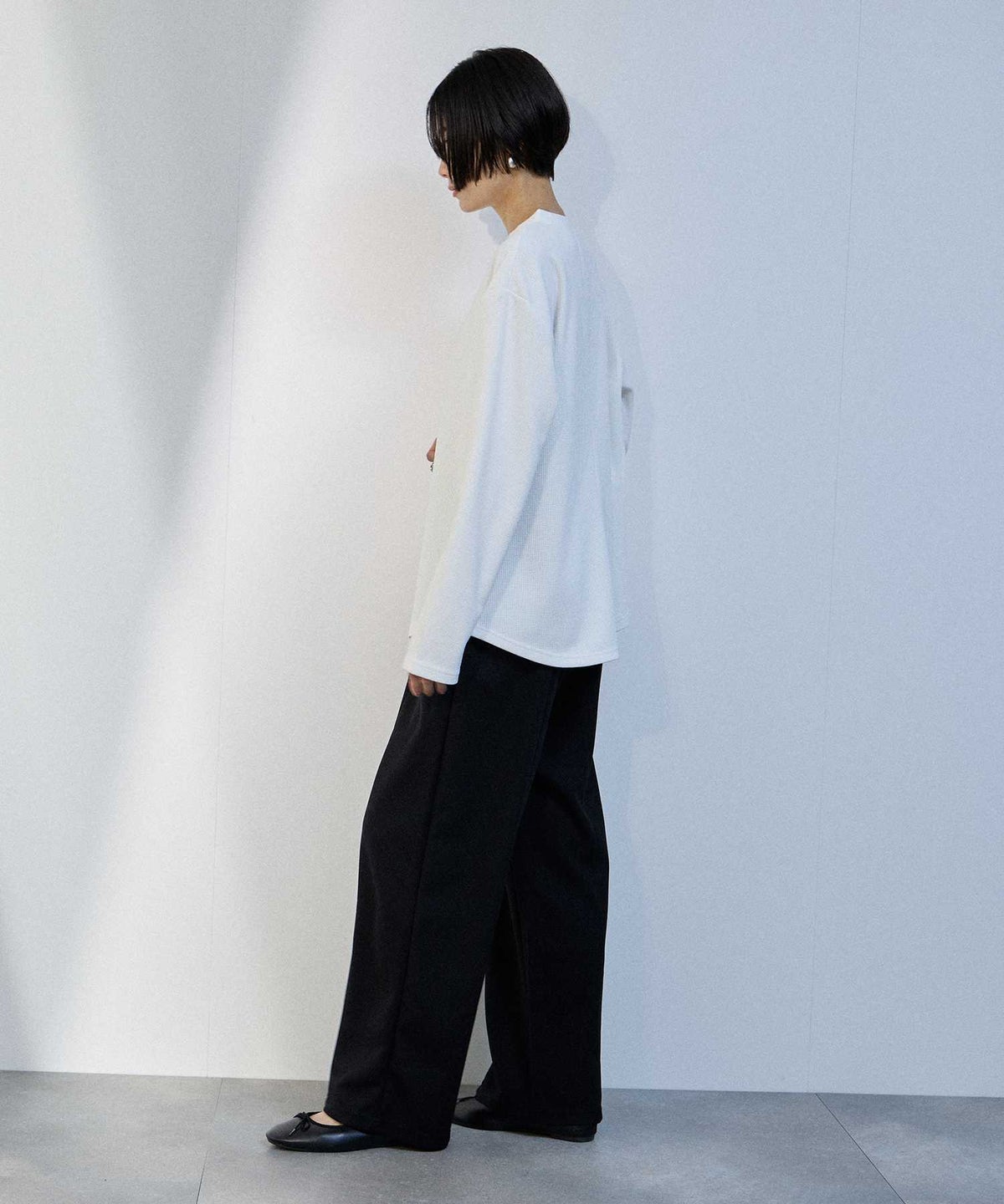 milli de l'air ワッフルヘンリーネックプルオーバー レディース メール便 対応商品