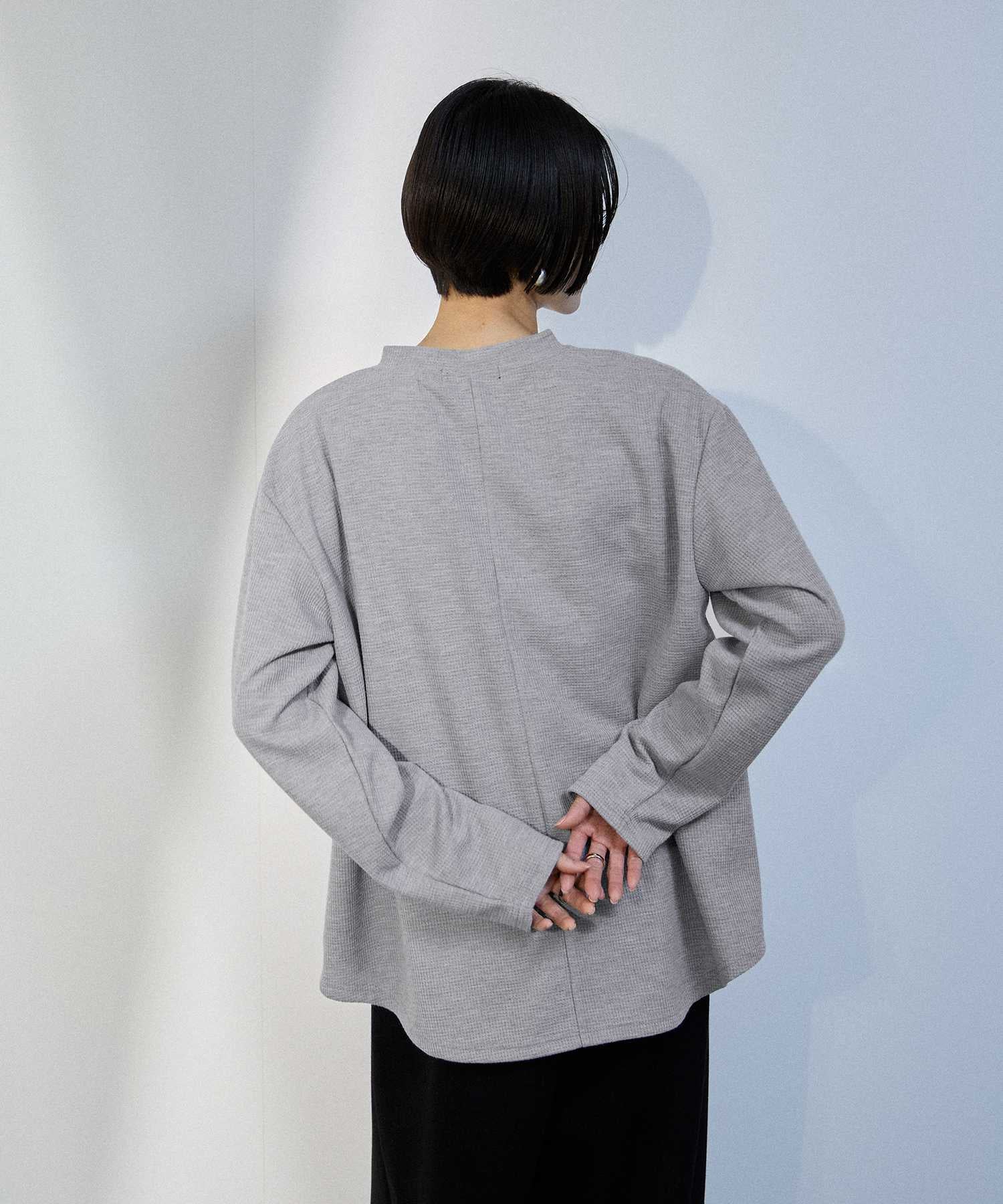 milli de l'air ワッフルヘンリーネックプルオーバー レディース