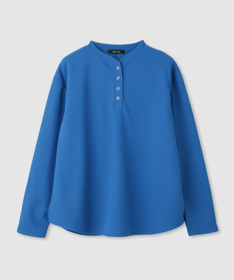 [期間限定価格]milli de l'air  ワッフルヘンリーネックプルオーバー レディース ネコポス 対応商品商品画像-16