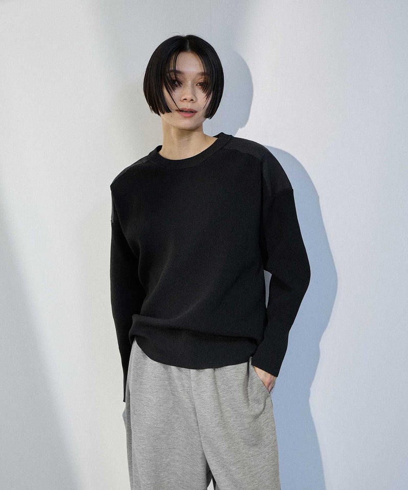 milli de l'air ショルダーアクセントニットプルオーバー レディース商品画像-1