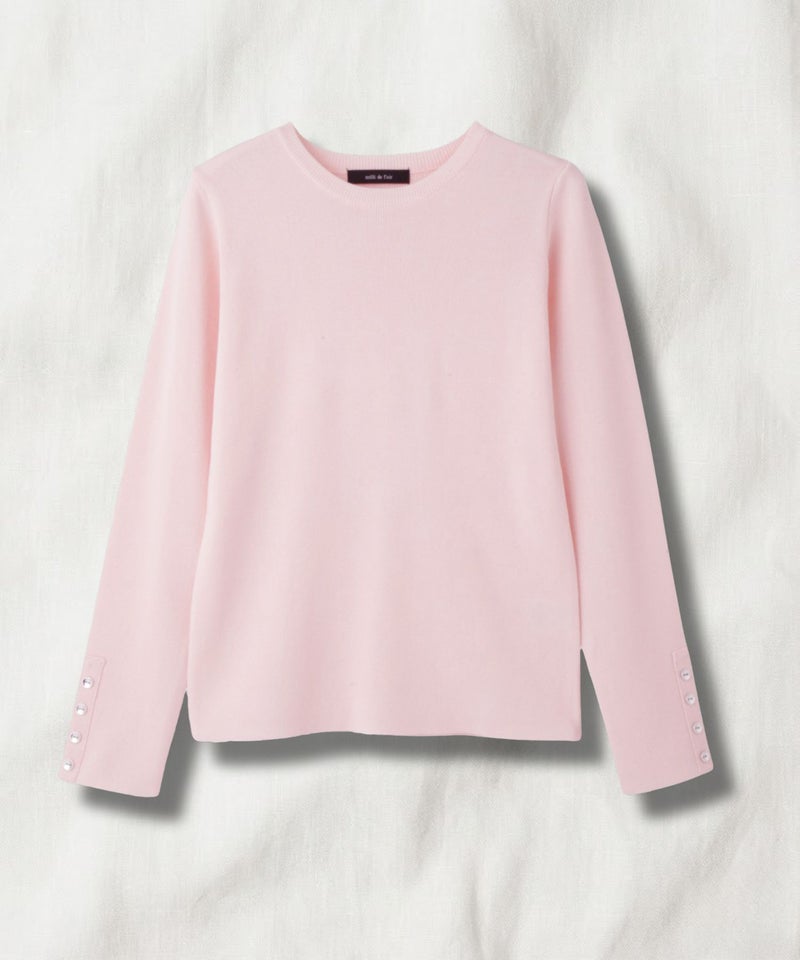 milli de l'air 袖口ボタンリブニットプルオーバー レディース商品画像-1