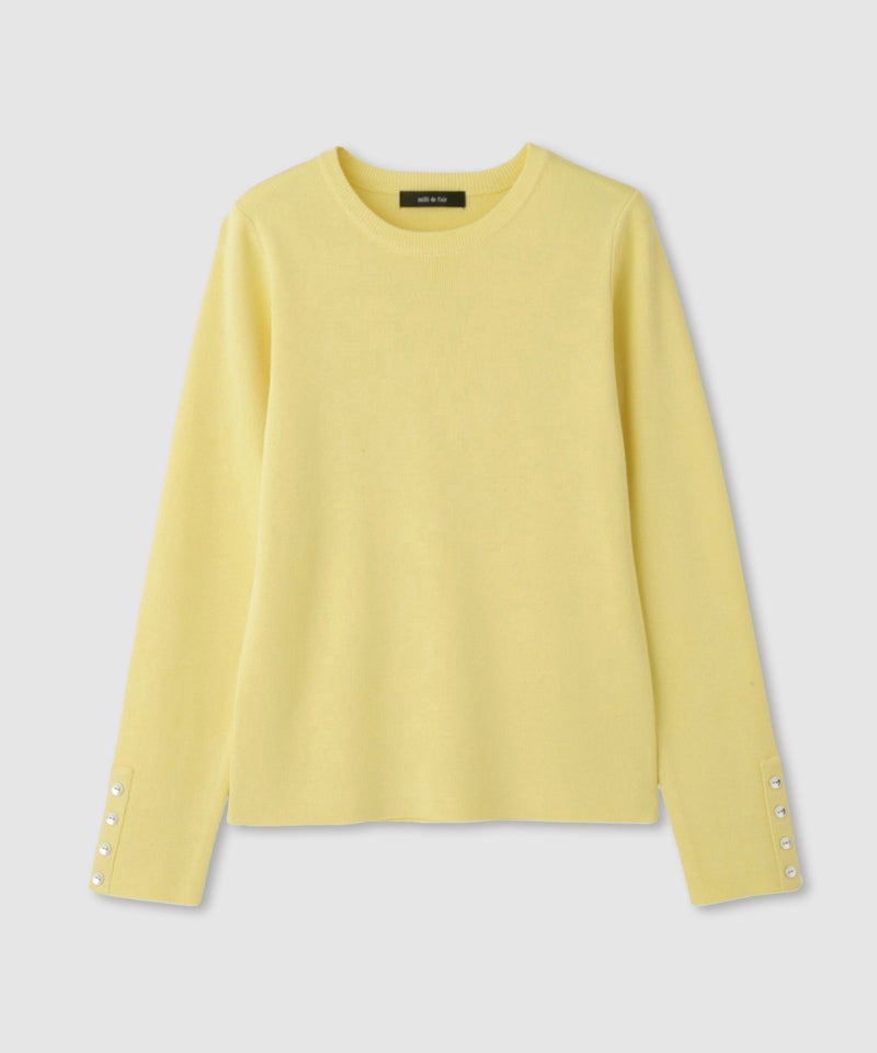 milli de l'air  袖口ボタンリブニットプルオーバー レディース商品画像-3