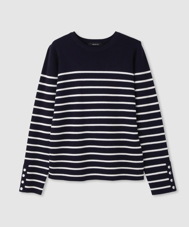 milli de l'air  袖口ボタンリブニットプルオーバー レディース商品画像-4