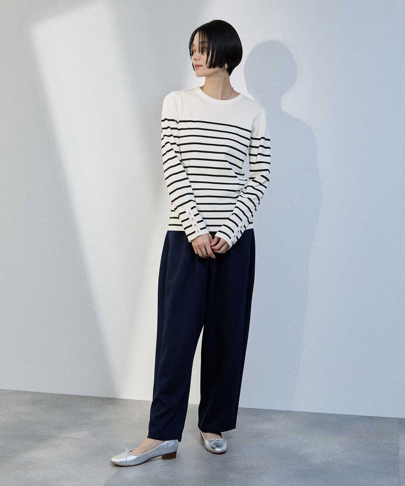 [期間限定価格]milli de l'air  袖口ボタンリブニットプルオーバー レディース商品画像-10