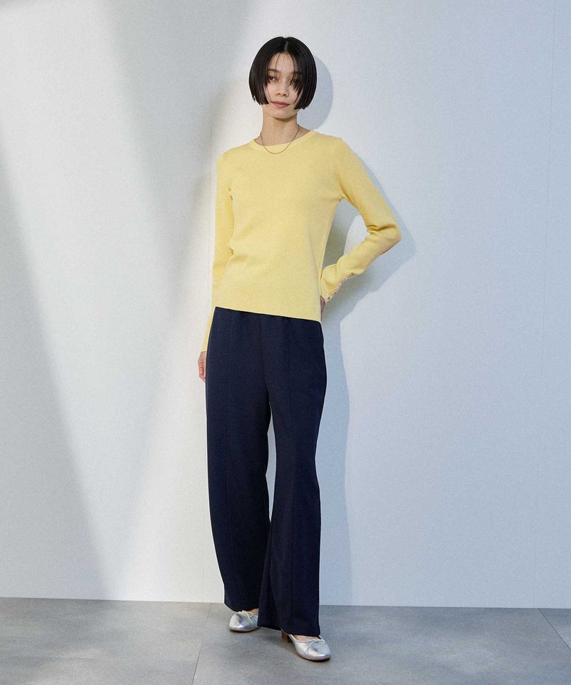 [期間限定価格]milli de l'air  袖口ボタンリブニットプルオーバー レディース商品画像-12