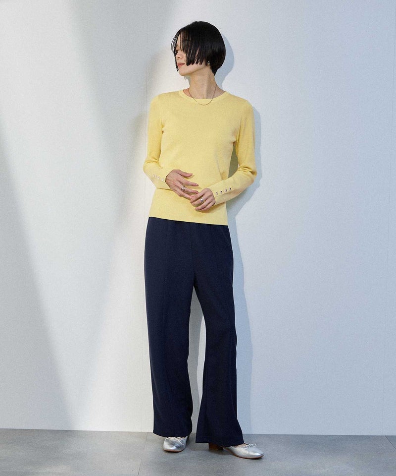 [期間限定価格]milli de l'air  袖口ボタンリブニットプルオーバー レディース商品画像-13