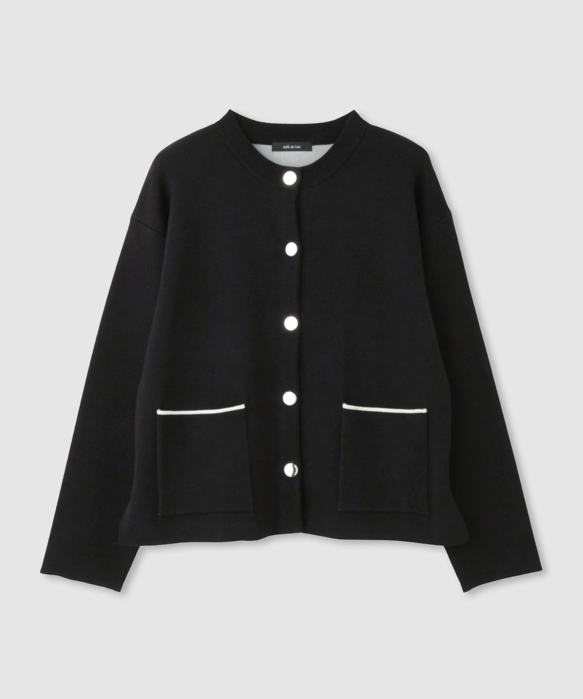 milli de l'air カラーアクセントニットジャケット レディース