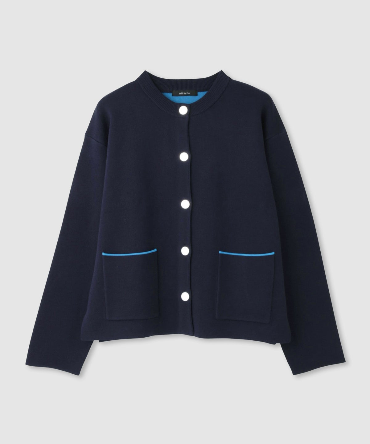 milli de l'air カラーアクセントニットジャケット レディース