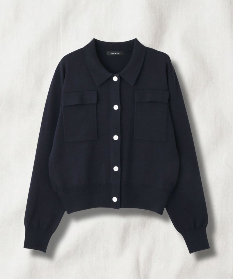 milli de l'air  ポケット付きポロカーディガン レディース商品画像-1