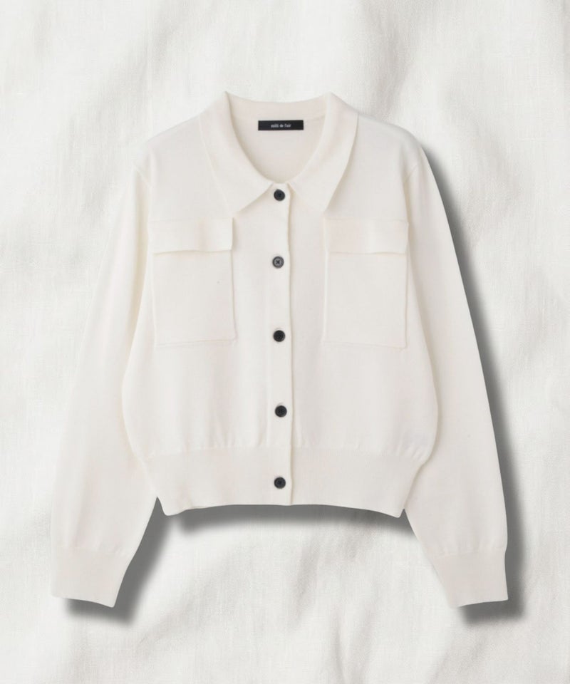 milli de l'air ポケット付きポロカーディガン レディース商品画像-2