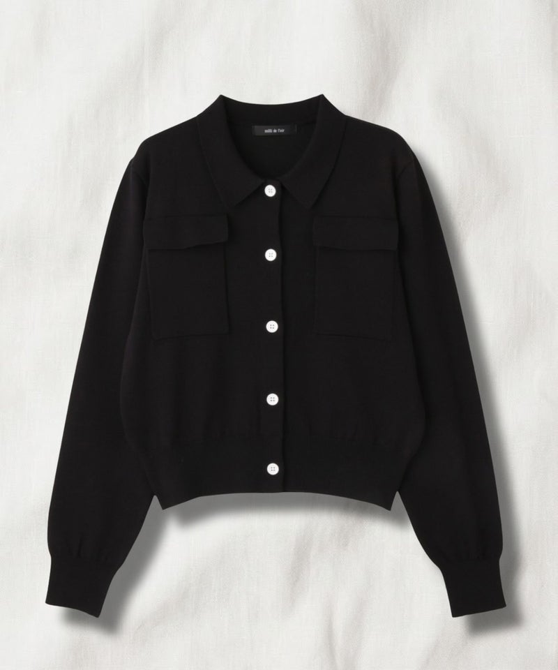 milli de l'air  ポケット付きポロカーディガン レディース商品画像-3