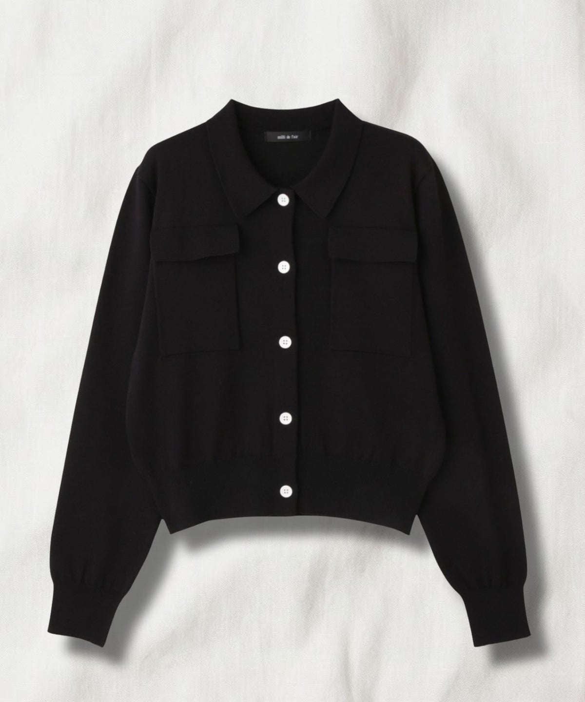 milli de l'air ポケット付きポロカーディガン レディース