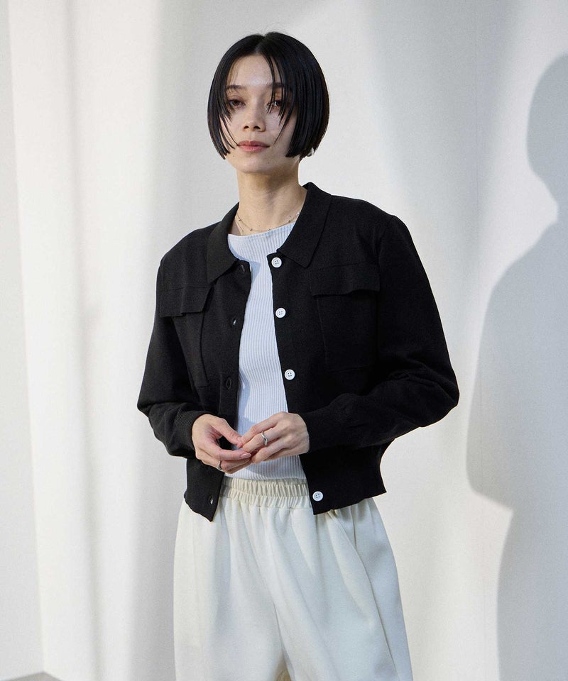 [期間限定価格]milli de l'air  ポケット付きポロカーディガン レディース商品画像-3