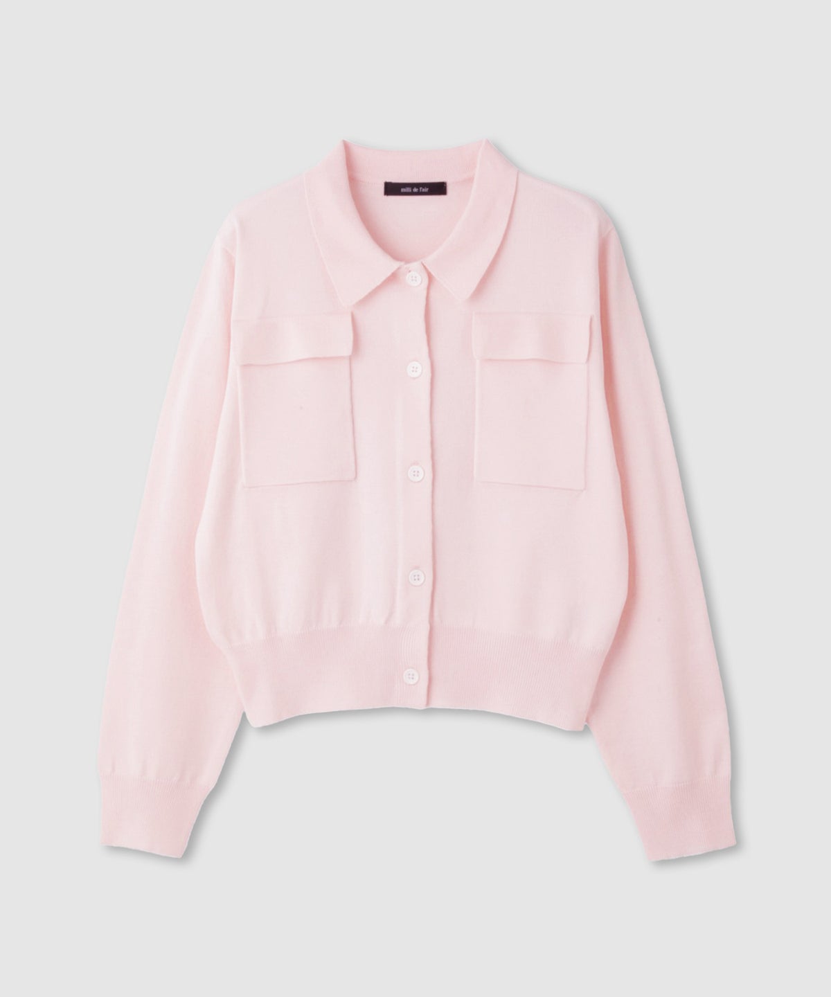 milli de l'air ポケット付きポロカーディガン レディース