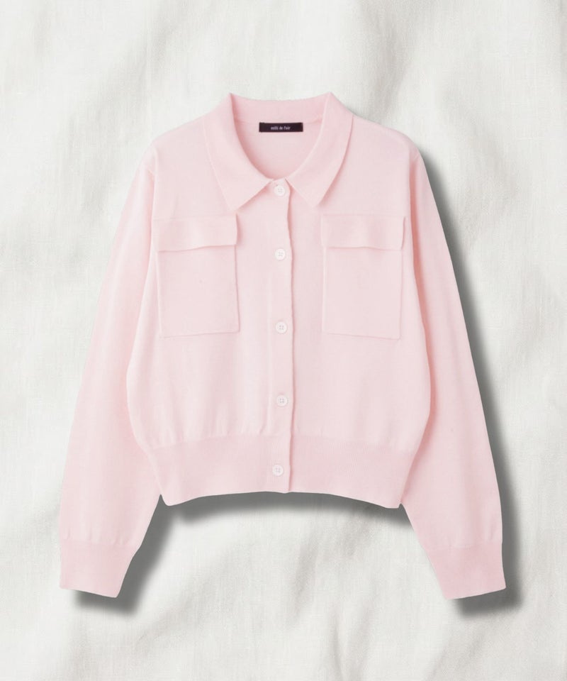 milli de l'air  ポケット付きポロカーディガン レディース商品画像-4