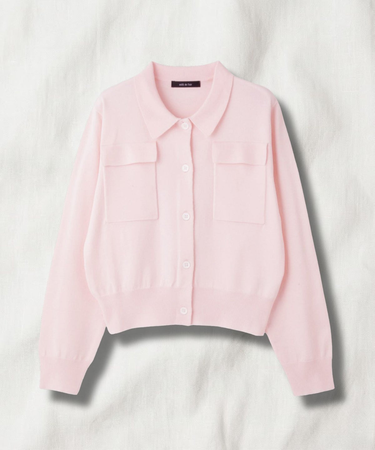 milli de l'air ポケット付きポロカーディガン レディース