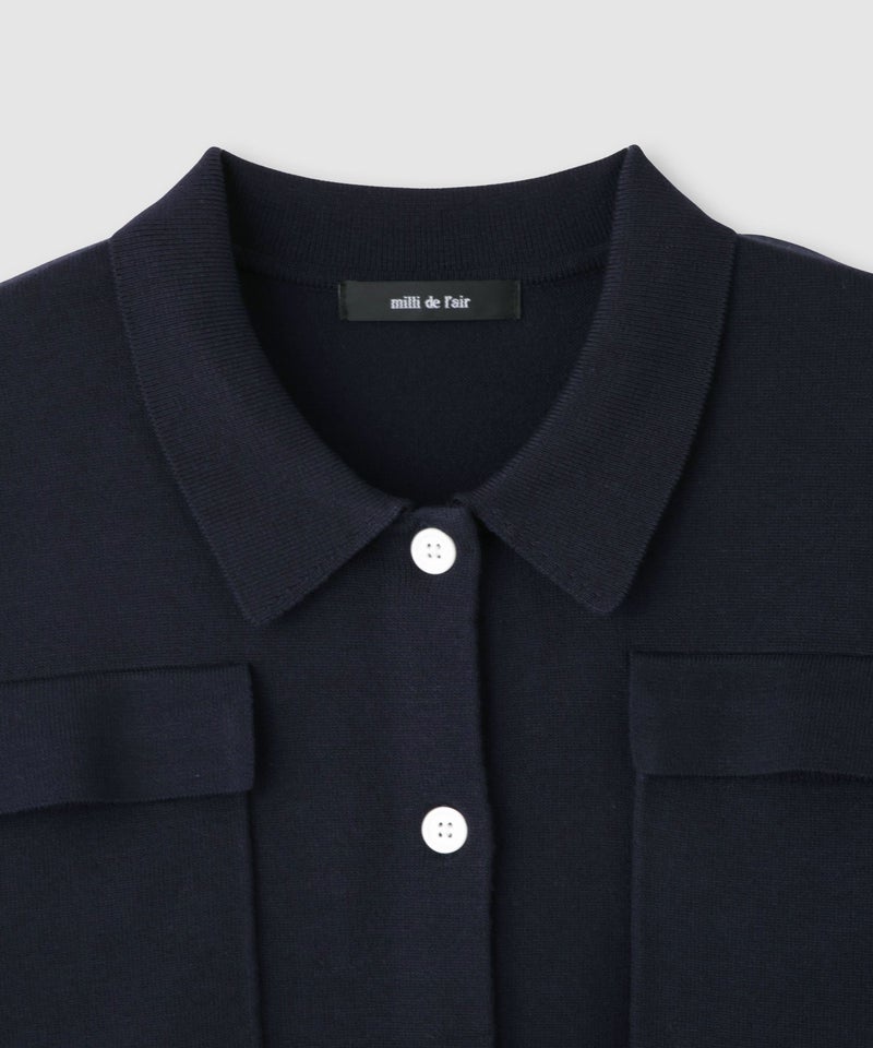 milli de l'air ポケット付きポロカーディガン レディース商品画像-6