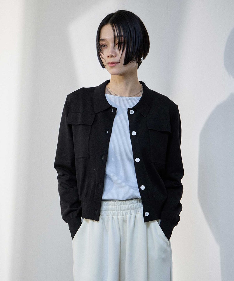 [期間限定価格]milli de l'air  ポケット付きポロカーディガン レディース商品画像-11