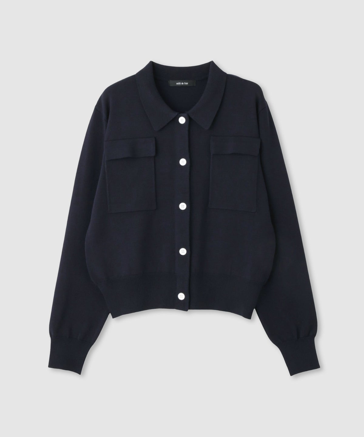 milli de l'air ポケット付きポロカーディガン レディース