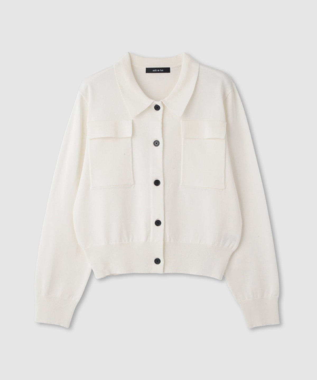 milli de l'air ポケット付きポロカーディガン レディース