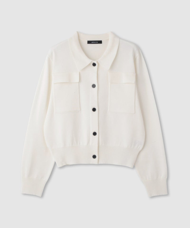 [期間限定価格]milli de l'air  ポケット付きポロカーディガン レディース商品画像-22