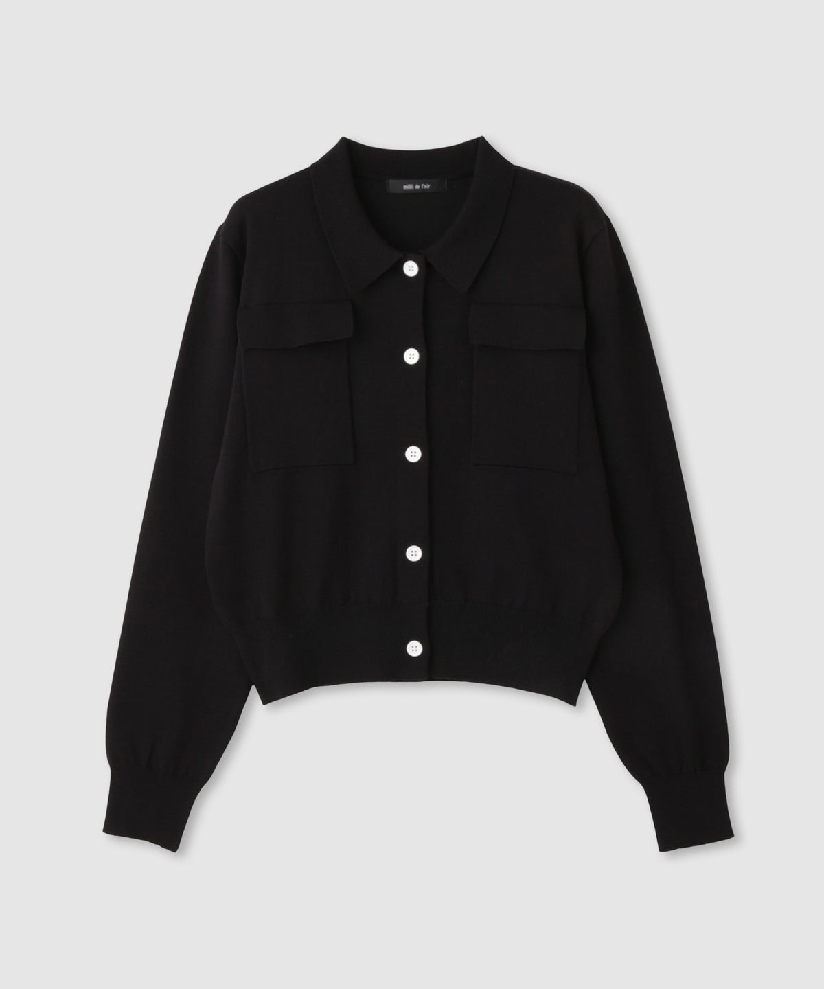 milli de l'air ポケット付きポロカーディガン レディース