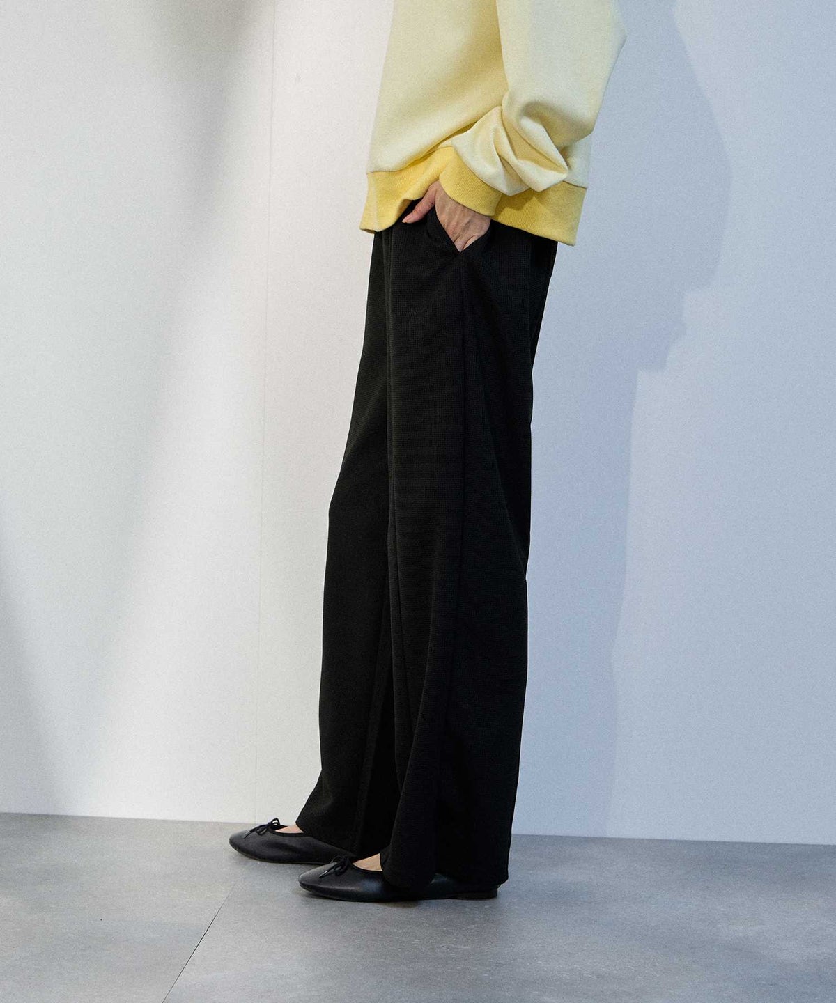 milli de l'air ワッフルイージーワイドパンツ レディース