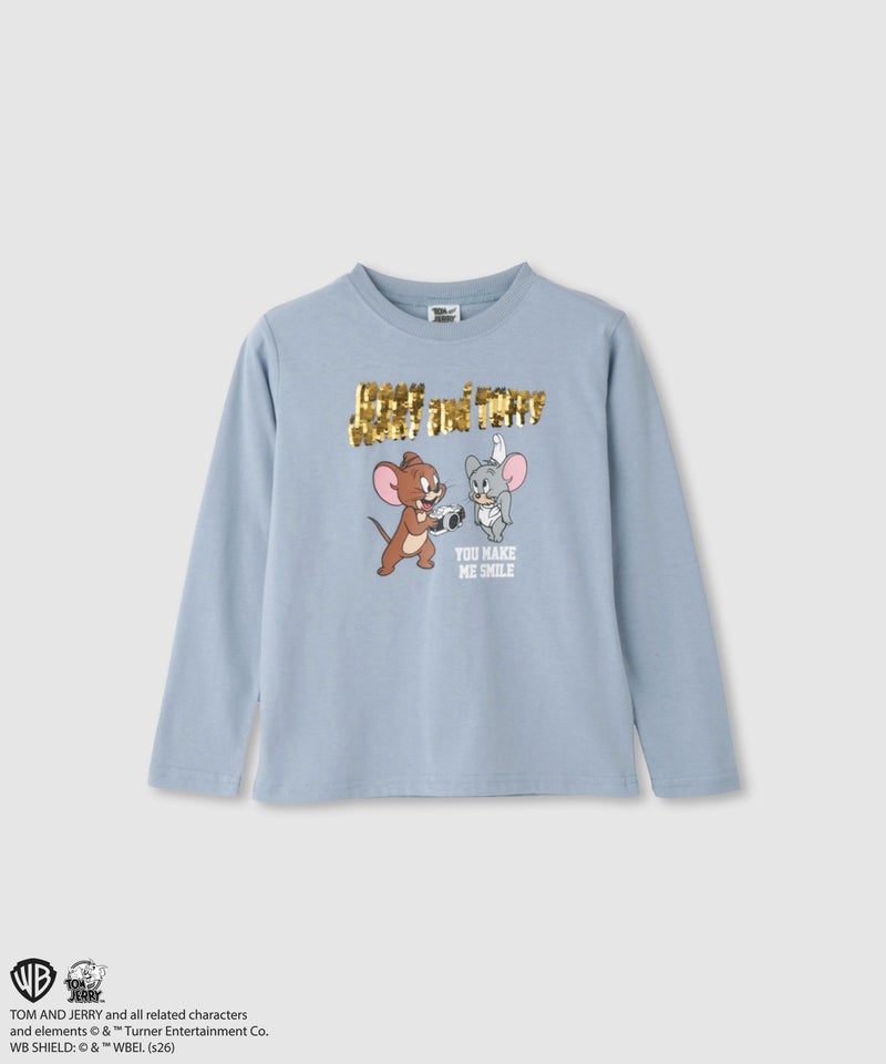 Tom and Jerry 長袖Tシャツ リバーシブルスパンコール キッズ メール便 対応商品商品画像-1