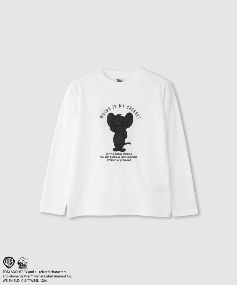 Tom and Jerry 長袖Tシャツ アップリケ刺繍 キッズ メール便 対応商品商品画像-1