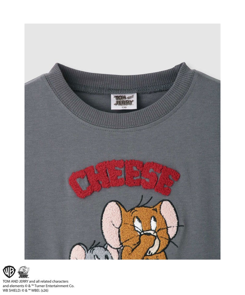 Tom and Jerry 長袖Tシャツ サガラ刺繍 キッズ メール便 対応商品商品画像-3