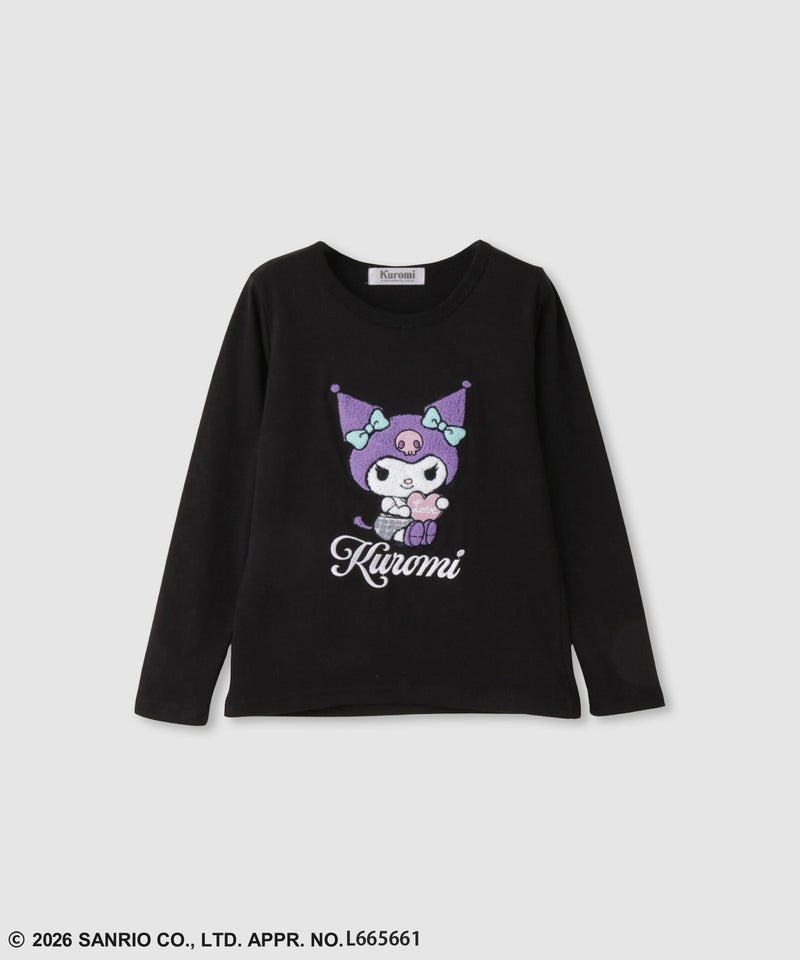 サンリオキャラクターズ クロミ 長袖Tシャツ モチーフ刺繍 キッズ メール便 対応商品商品画像-1