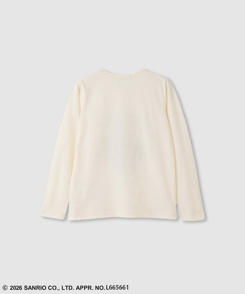 サンリオキャラクターズ シナモロール 長袖Tシャツ モチーフ刺繍 キッズ メール便 対応商品商品画像-2