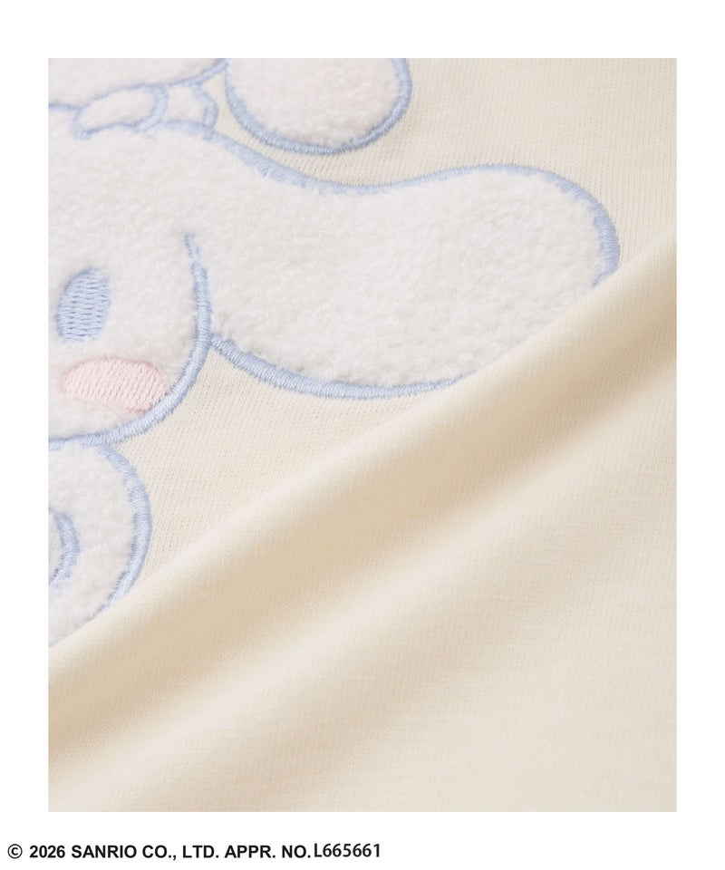 サンリオキャラクターズ シナモロール 長袖Tシャツ モチーフ刺繍 キッズ メール便 対応商品商品画像-7