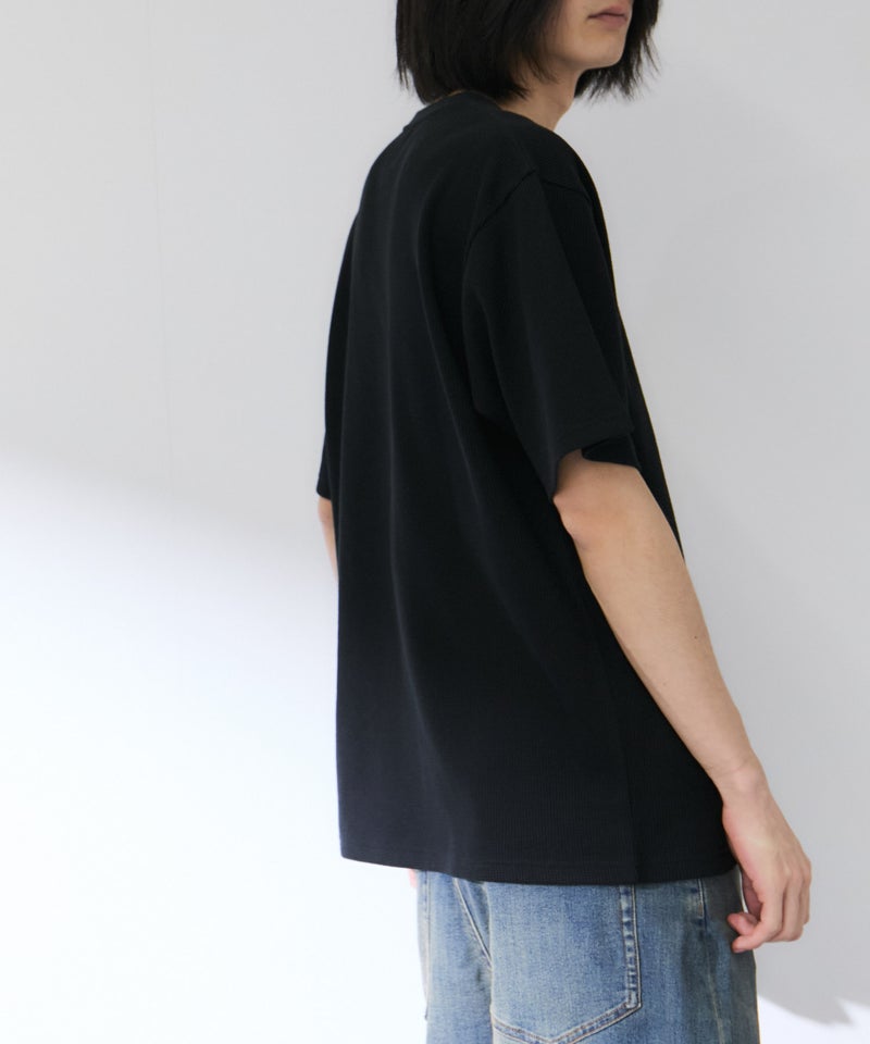 NAVY  BCIコットン リラックスフィット ワッフル半袖Tシャツ メンズ メール便 対応商品商品画像-8