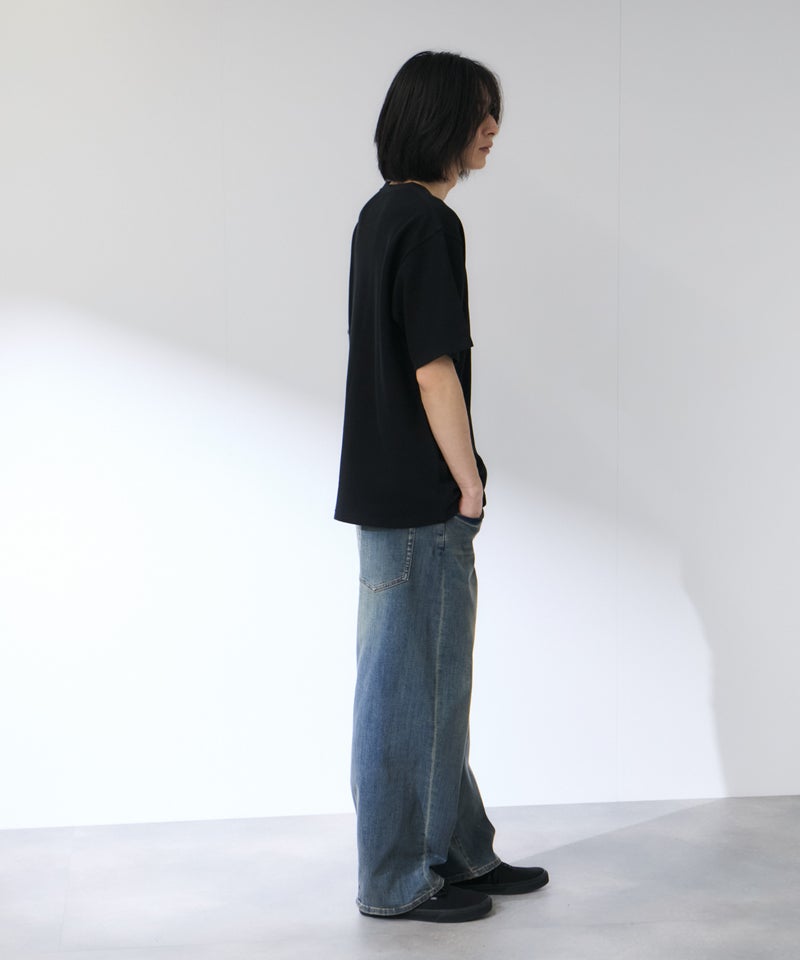 NAVY BCIコットン リラックスフィット ワッフル半袖Tシャツ メンズ メール便 対応商品商品画像-11