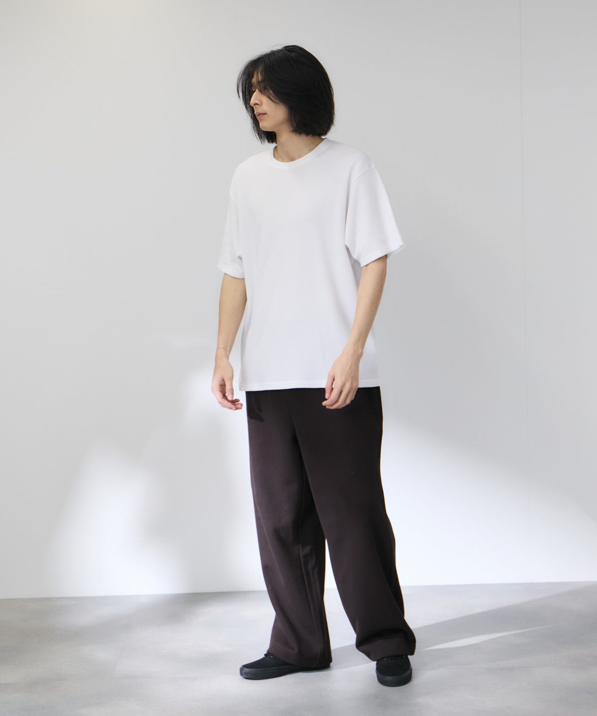 NAVY BCIコットン リラックスフィット ワッフル半袖Tシャツ メンズ メール便 対応商品