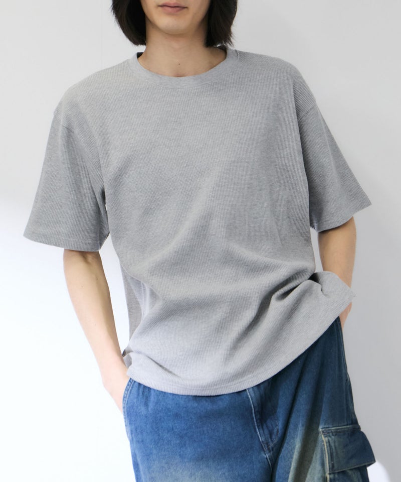 NAVY BCIコットン リラックスフィット ワッフル半袖Tシャツ メンズ メール便 対応商品商品画像-16