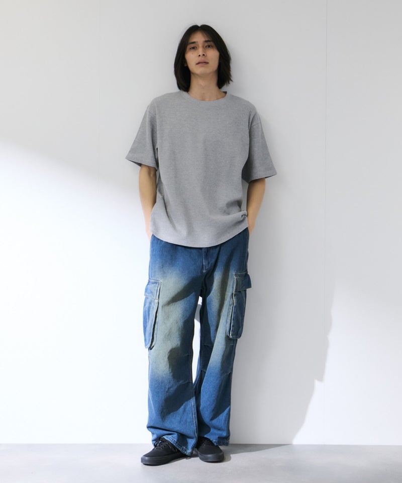 NAVY  BCIコットン リラックスフィット ワッフル半袖Tシャツ メンズ メール便 対応商品商品画像-18