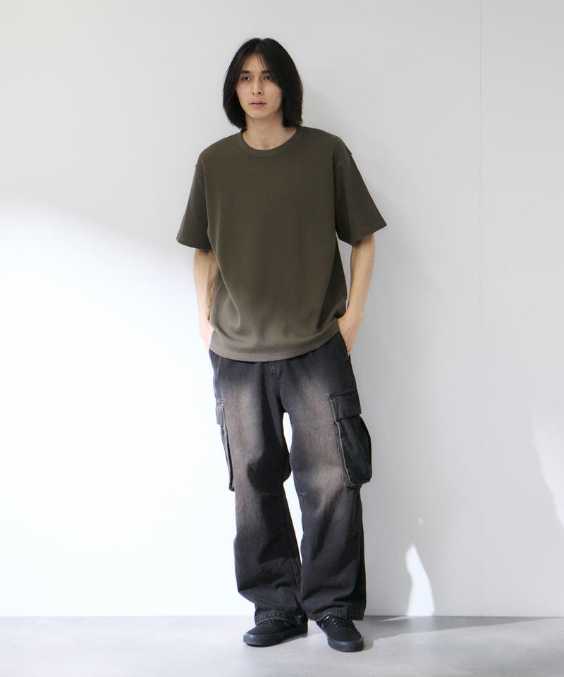 [期間限定価格]NAVY  BCIコットン リラックスフィット ワッフル半袖Tシャツ メンズ メール便 対応商品商品画像-27