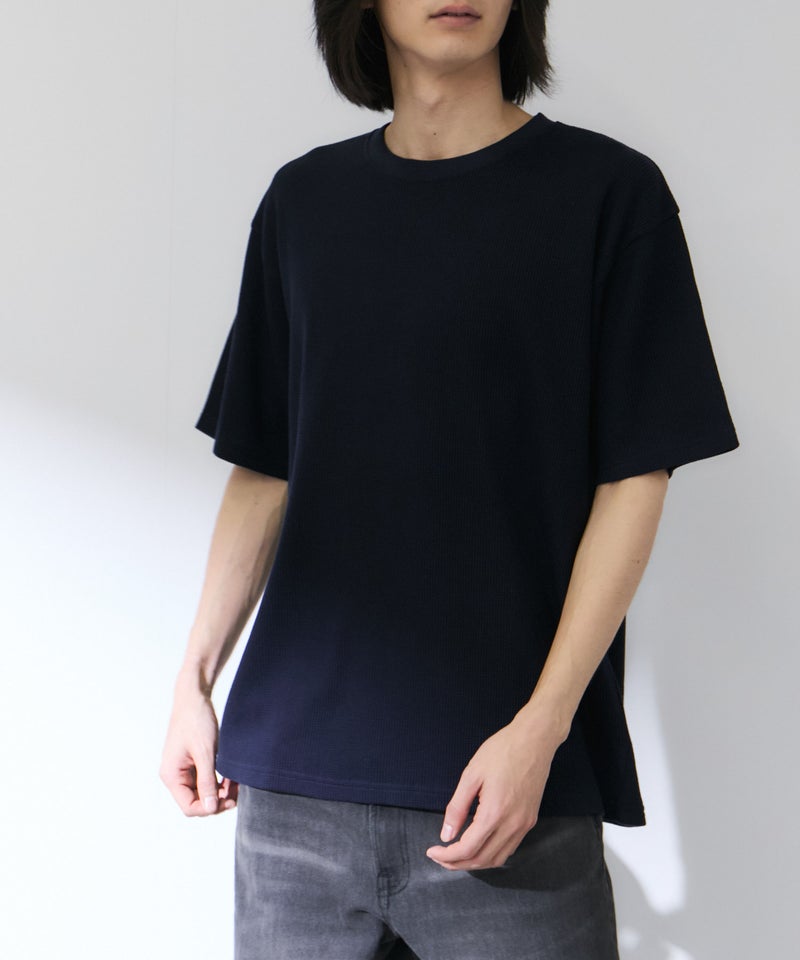 [期間限定価格]NAVY  BCIコットン リラックスフィット ワッフル半袖Tシャツ メンズ メール便 対応商品商品画像-29