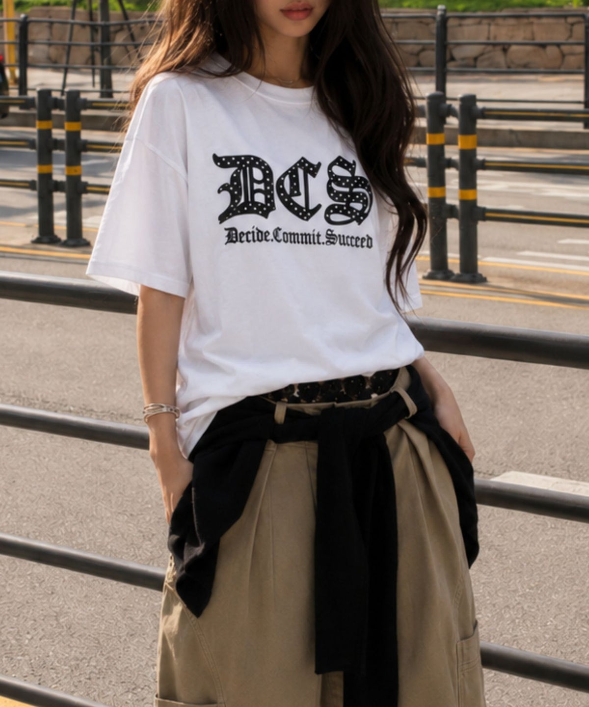 NAVY 布帛ロゴルーズTシャツ メンズ メール便 対応商品