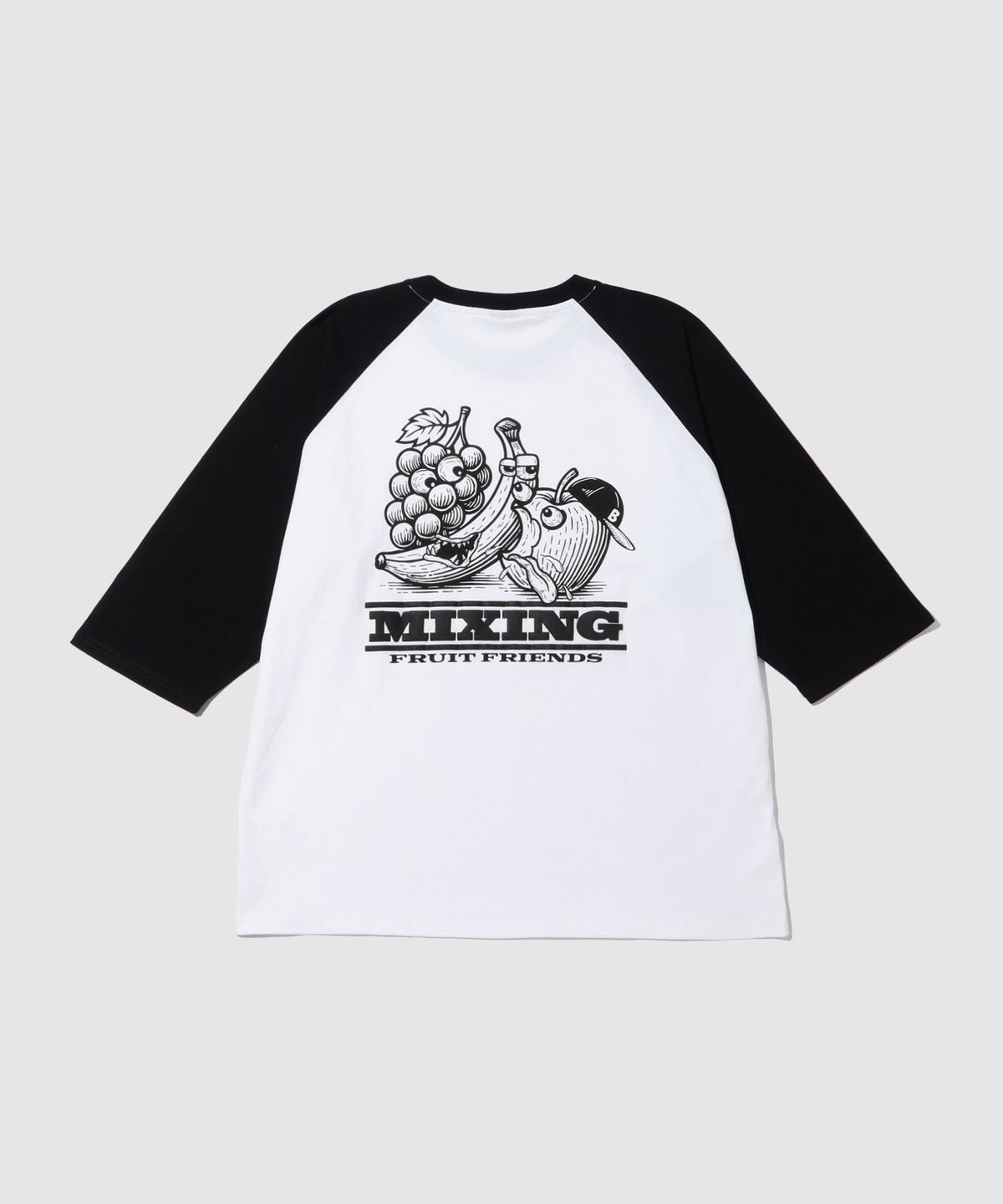 NAVY フードプリント7分袖ラグランTシャツ メンズ