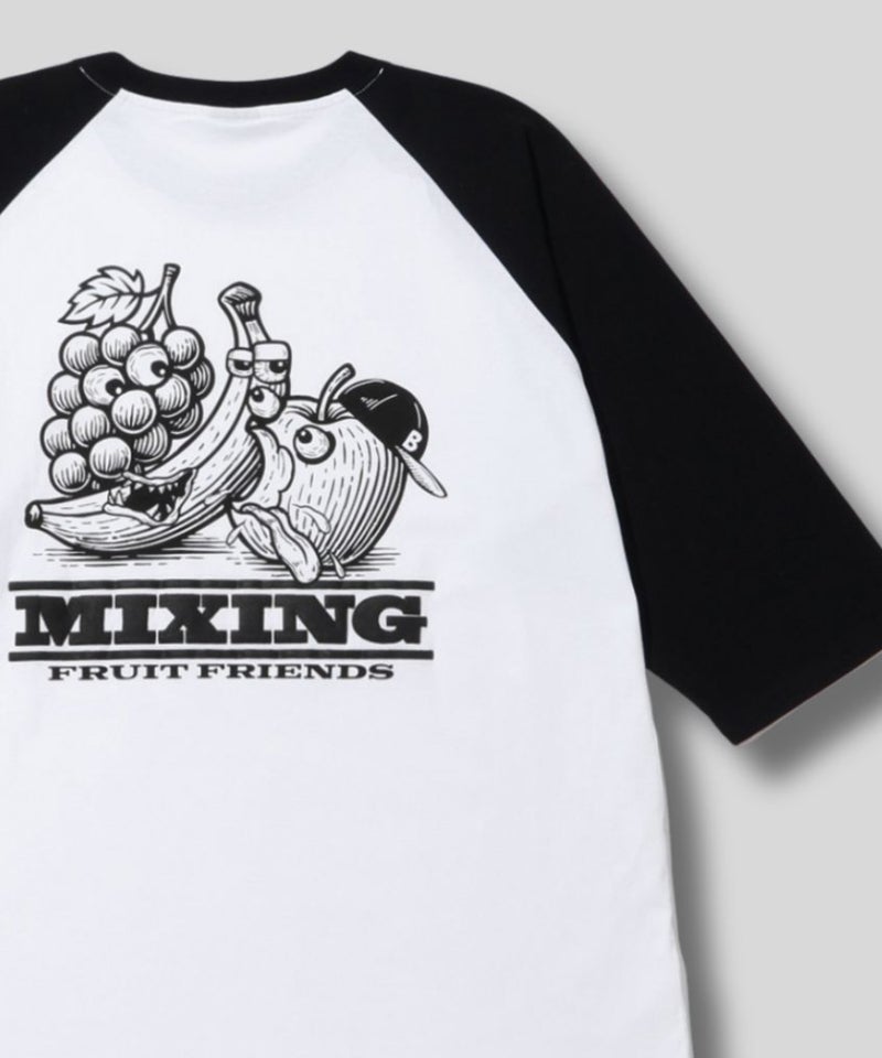 NAVY フードプリント7分袖ラグランTシャツ メンズ商品画像-1