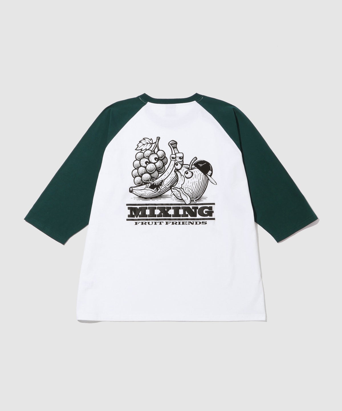 NAVY フードプリント7分袖ラグランTシャツ メンズ