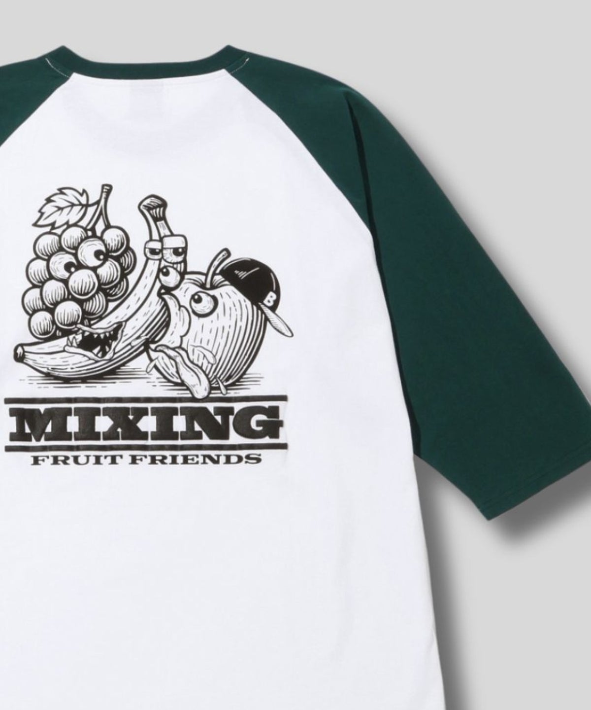 NAVY フードプリント7分袖ラグランTシャツ メンズ