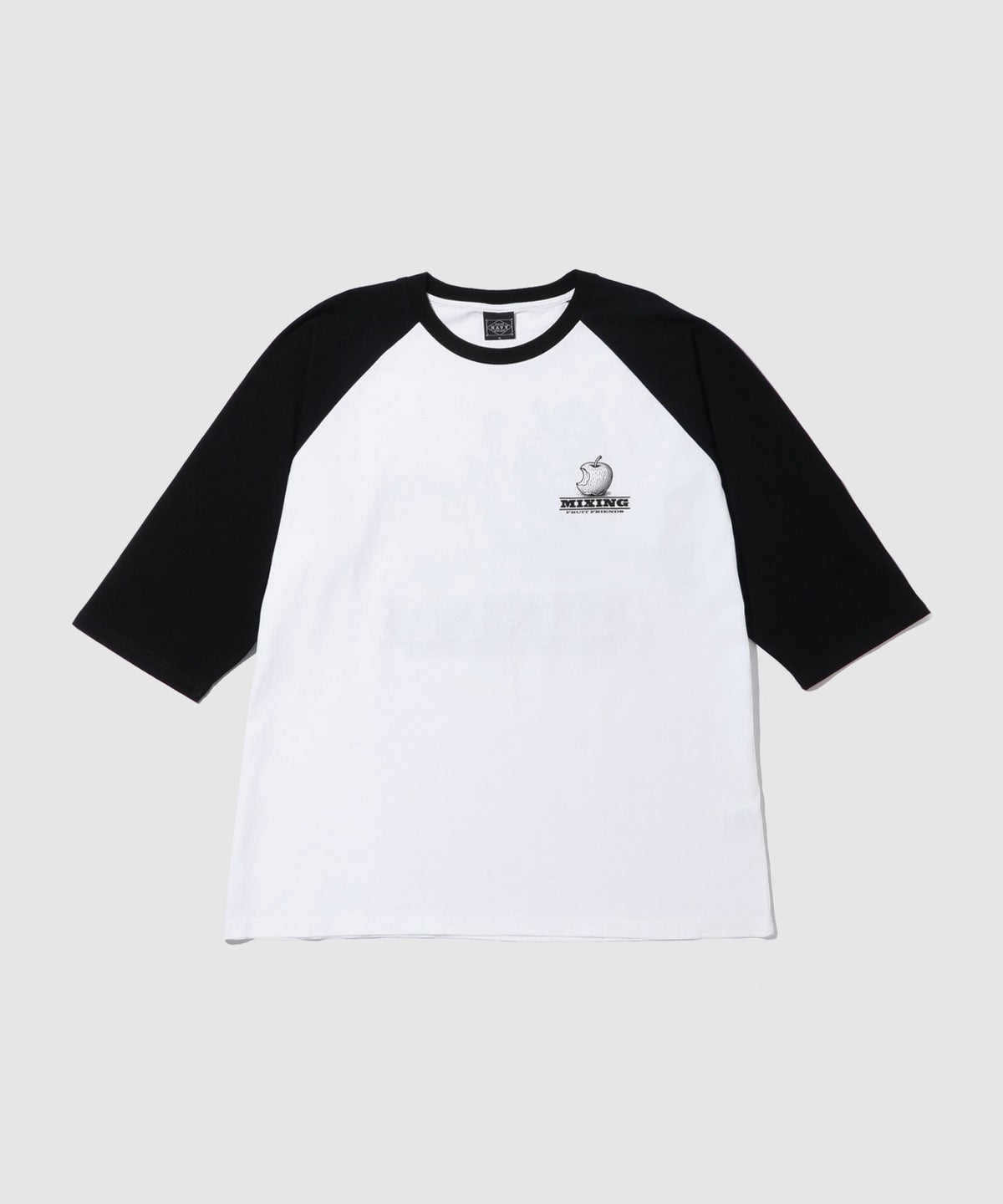 NAVY フードプリント7分袖ラグランTシャツ メンズ