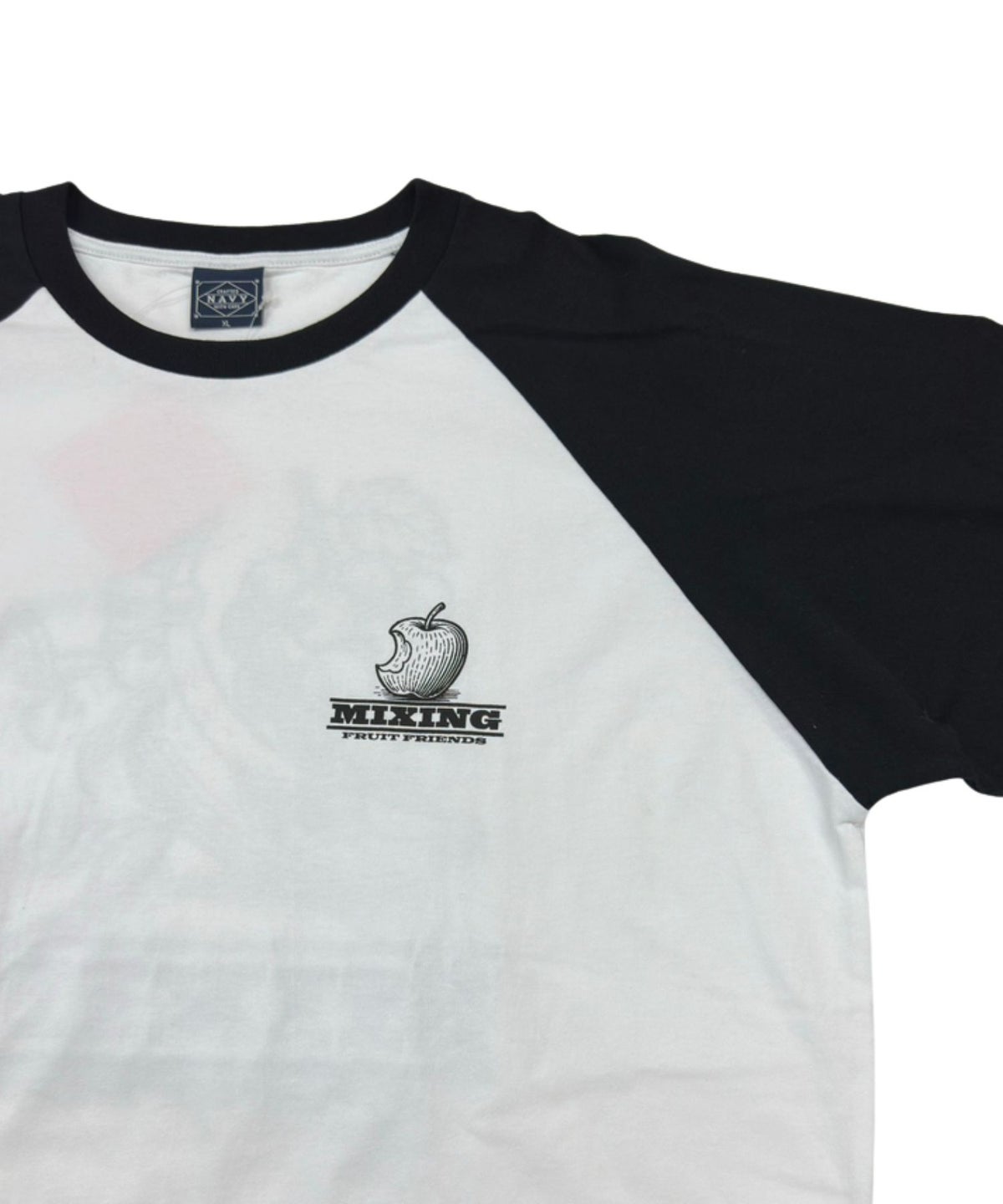 NAVY フードプリント7分袖ラグランTシャツ メンズ