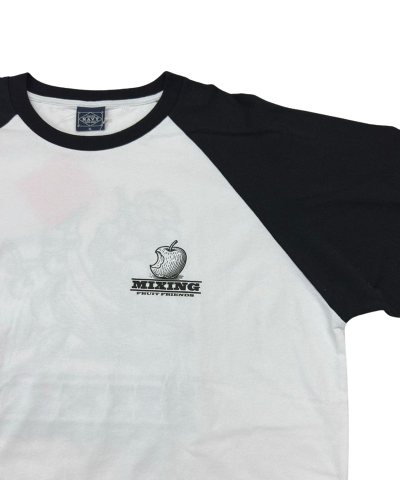 NAVY フードプリント7分袖ラグランTシャツ メンズ商品画像-6