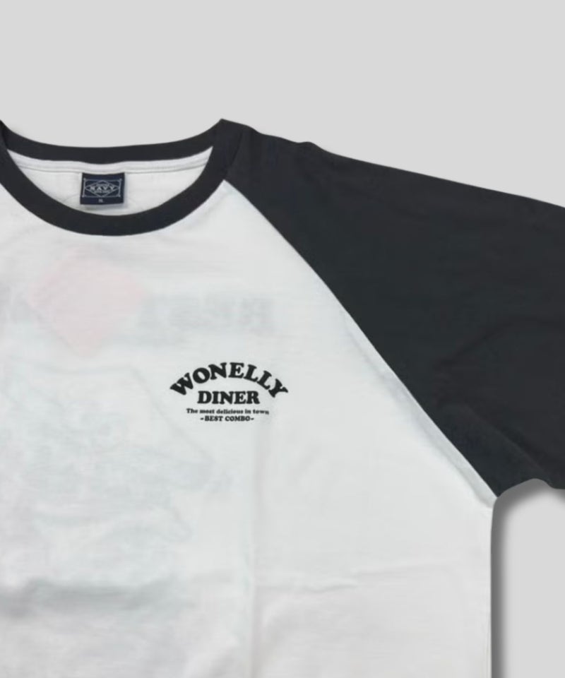 NAVY  フードプリント7分袖ラグランTシャツ メンズ商品画像-7